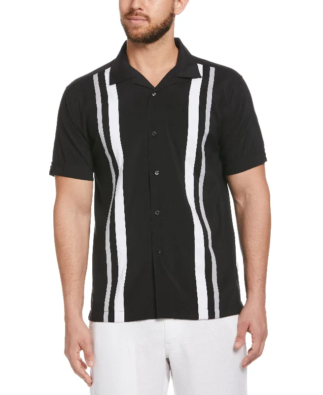 Camp Collar Retro Panel Shirt Relaxed Men's Australian 