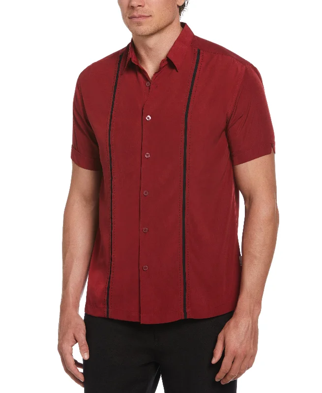 Panel Shirt - Contrast Stitching Practical Men's Quick
