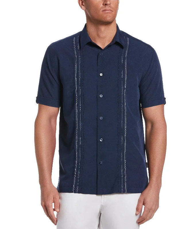 Big & Tall Geo Embroidered Panel Shirt Tough Men's Military