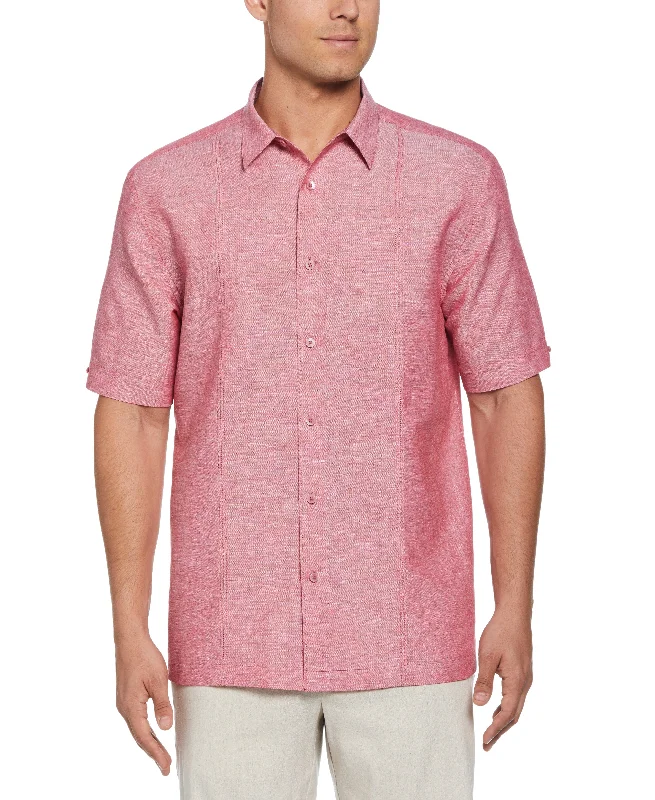 Linen Blend Panel Shirt Beach