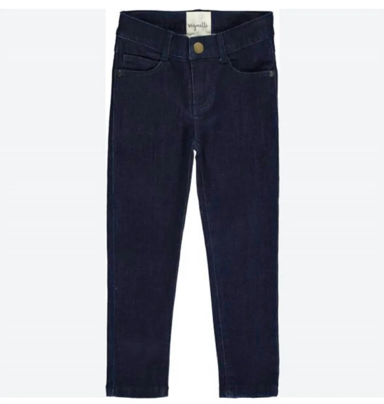 Tween's Rachel Jeans In Navy Polished Men's Satin