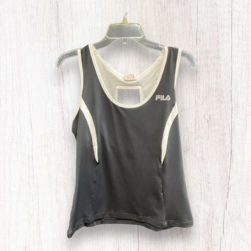 Black Athletic Tank Top Fila, Size Xl Dynamic Men's Glow
