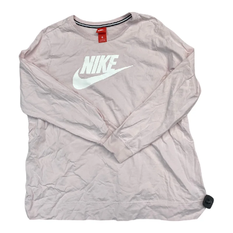 Athletic Top Long Sleeve Crewneck By Nike In Pink, Size: 2x Athletic Men's High