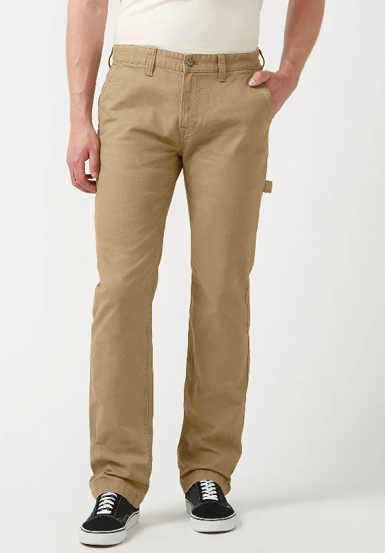 Straight Six Dark Beige Men's Carpenter Pants  - BM22945 Rugged Men's Outdoor 