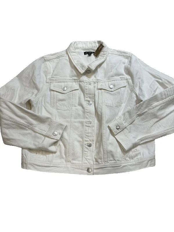 Jacket Denim By J. Crew In White, Size: Xl Bold Men's Animal