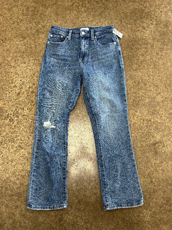 Jeans Straight By Pistola In Blue Denim, Size:4 Monochromatic Office Style