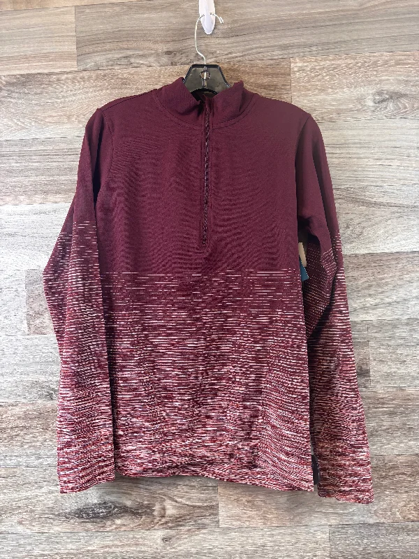 Athletic Top Long Sleeve Crewneck By Xersion In Maroon, Size: Xl Bold Men's Animal