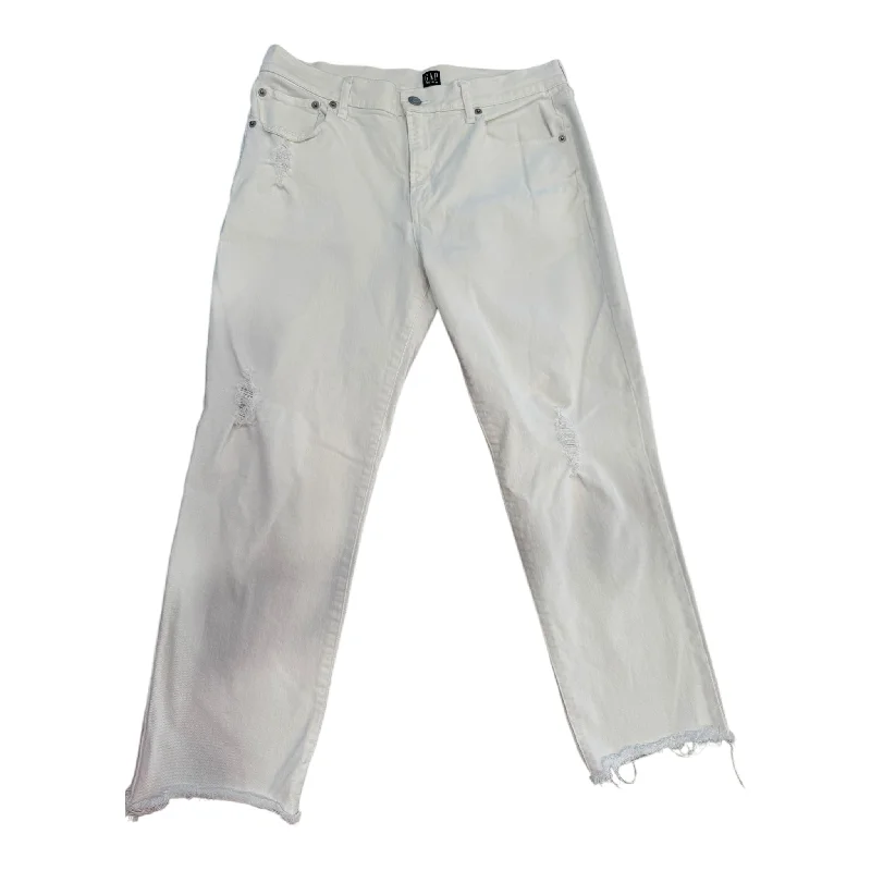Jeans Straight By Gap In White, Size: 8 Modern Men's 
