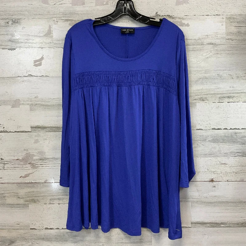 Top Long Sleeve By Lane Bryant In Blue, Size: 3x Artistic Men's Avant
