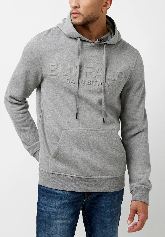 Fadol Men's Fleece Hoodie in Light Heather Grey - BPM13610V Confident Men's Power