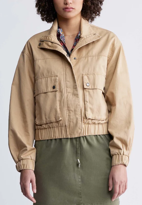 Lorah Women’s Jacket with Pockets in Tan - JK0019P Sophisticated Men's 
