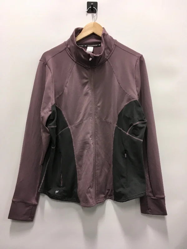 Athletic Jacket By Fabletics In Purple, Size: 1x Laid