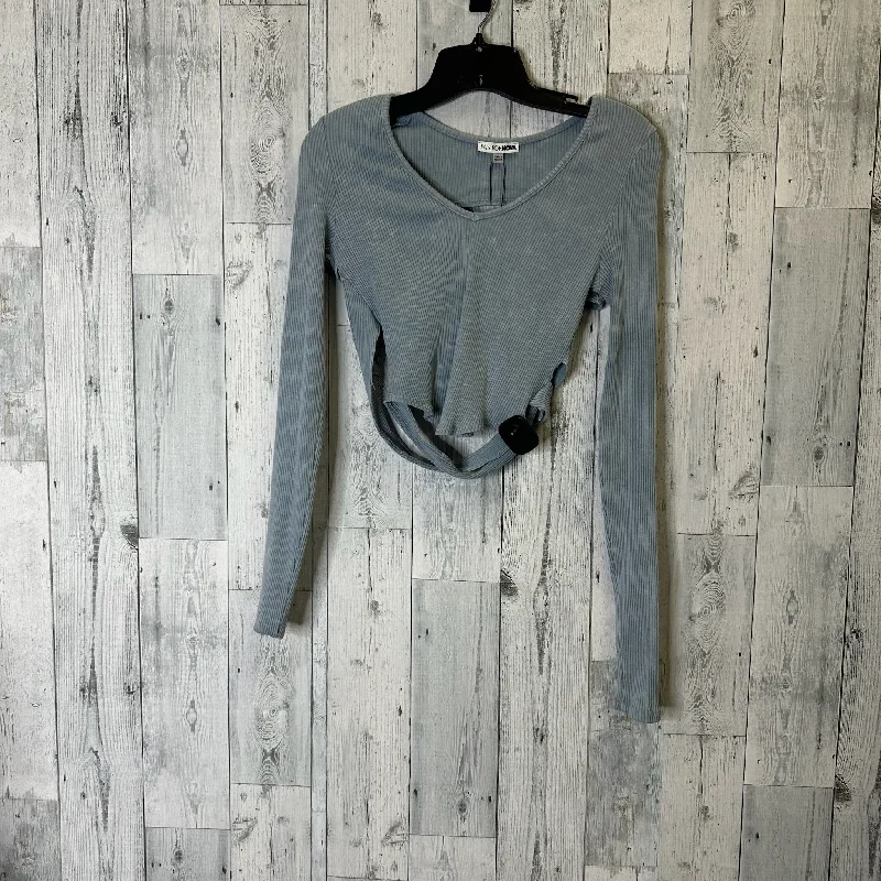 Top Long Sleeve Basic By Fashion Nova In Blue, Size: Xl Street