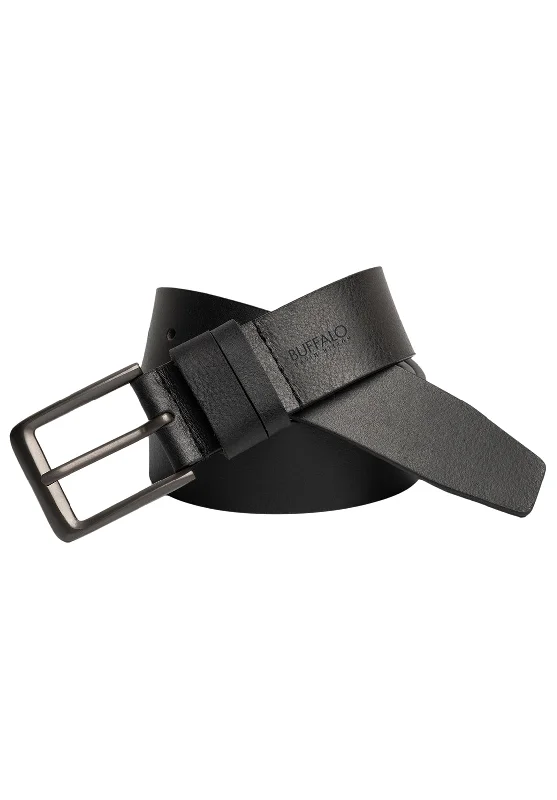 Full Grain Black Buffalo Leather Belt - BB1003C04 Luxurious Men's High