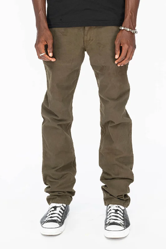 CLASSIC 5 POCKET STRAIGHT LEG JEANS IN DARK GREEN Trendy Men's Bucket