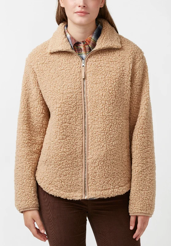 Caterina Women's Full Zip Jacket in Vintage Caramel - JK0015F Refined Men's Velvet
