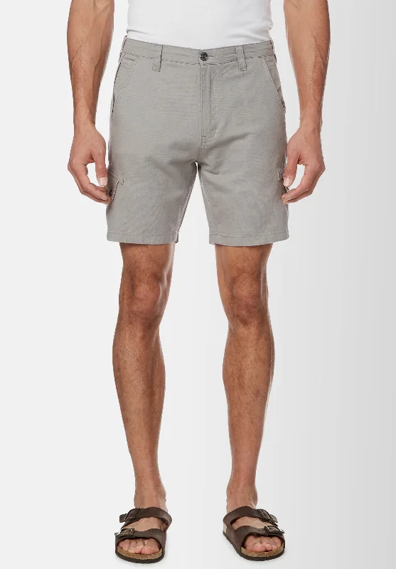 Havane Men's Linen Twill Shorts in Grey - BM23967 Athletic Men's High