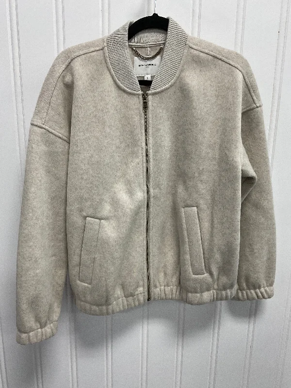 Jacket Faux Fur & Sherpa By Banana Republic In Cream, Size:S Vintage Men's 1970S Disco