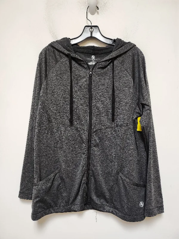 Athletic Jacket By Adrienne Vittadini In Grey, Size: Xl Sporty Men's Tennis