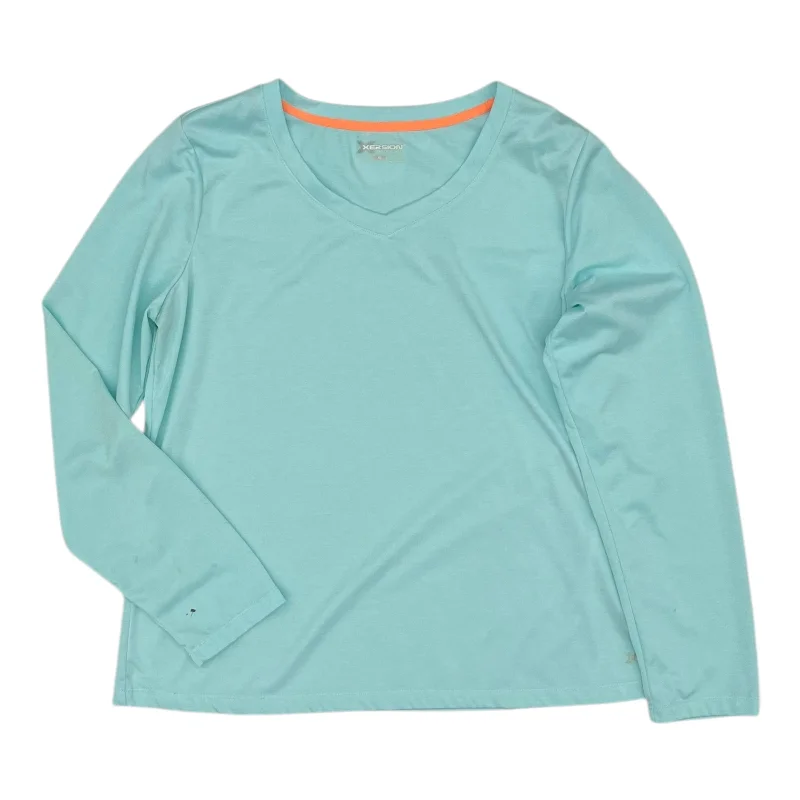Athletic Top Ls Crewneck By Xersion In Blue, Size:Xl Polished Men's Silk