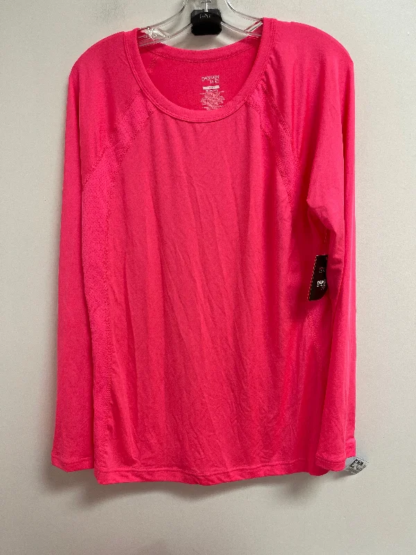 Athletic Top Long Sleeve Collar By Danskin In Pink, Size: 2x Sophisticated Men's 