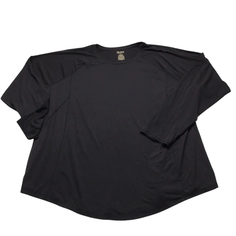Athletic Top Long Sleeve Crewneck By Tek Gear In Black, Size: 3x Earthy Men's Sustainable 