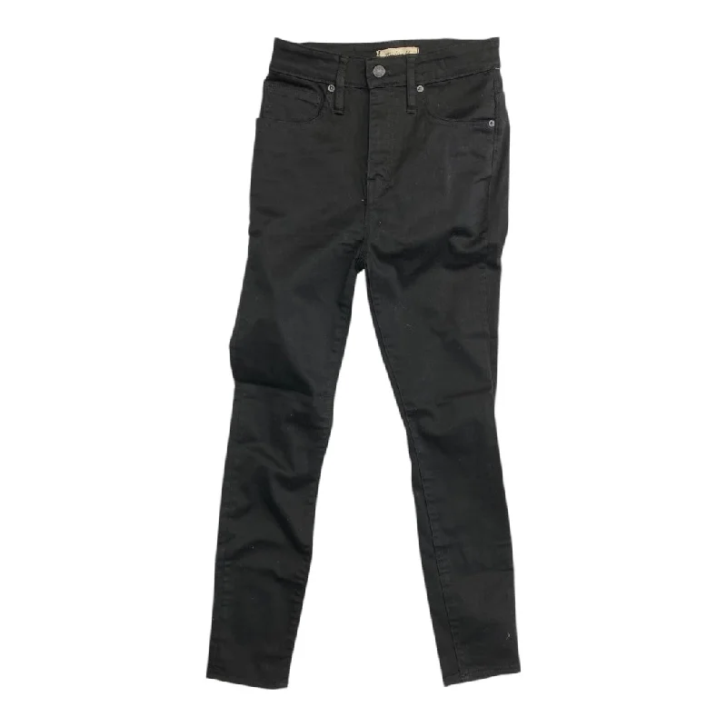 Jeans Skinny By Madewell In Black, Size:4 Sleek Men's Metallic