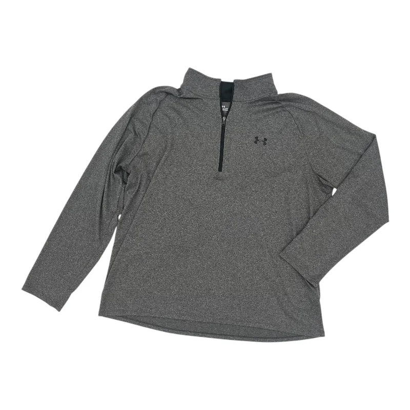 Athletic Top Ls Collar By Under Armour In Grey, Size:Xxl Bold Men's Statement