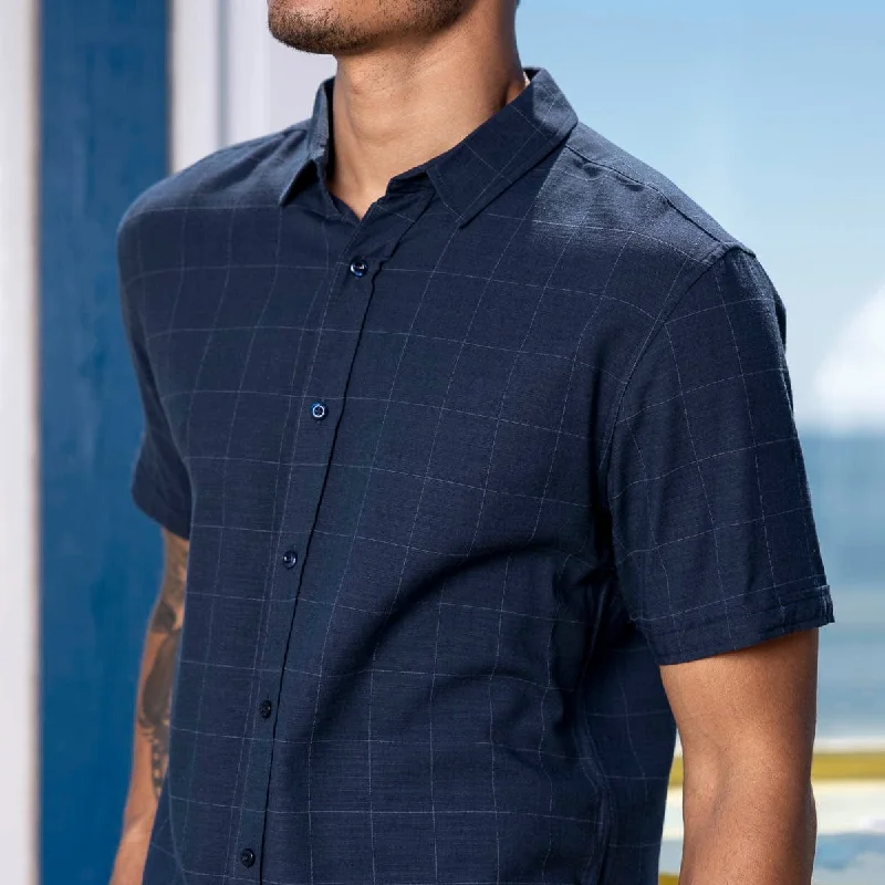 Night Sky – Bamboo Short Sleeve Shirt Artistic Men's Avant