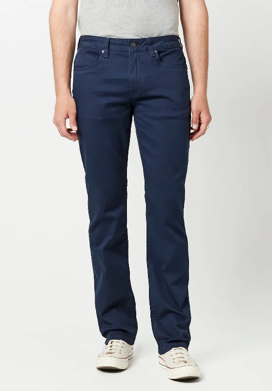 Straight Six Men's Twill Pants in Deep Navy - BM16083 Masculine Men's 