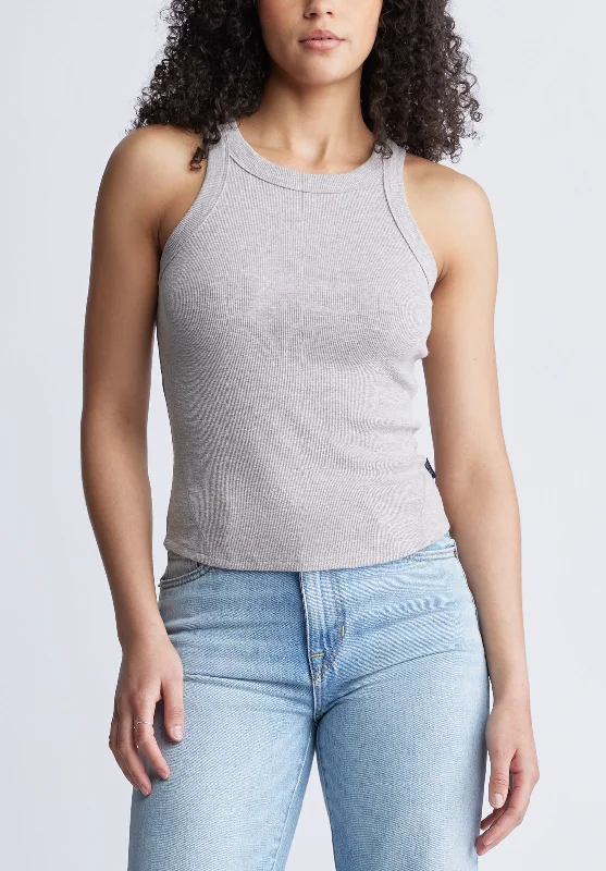 Regine Women's Ribbed Tank Top, Heather Grey - KT0141S Artistic Men's Avant