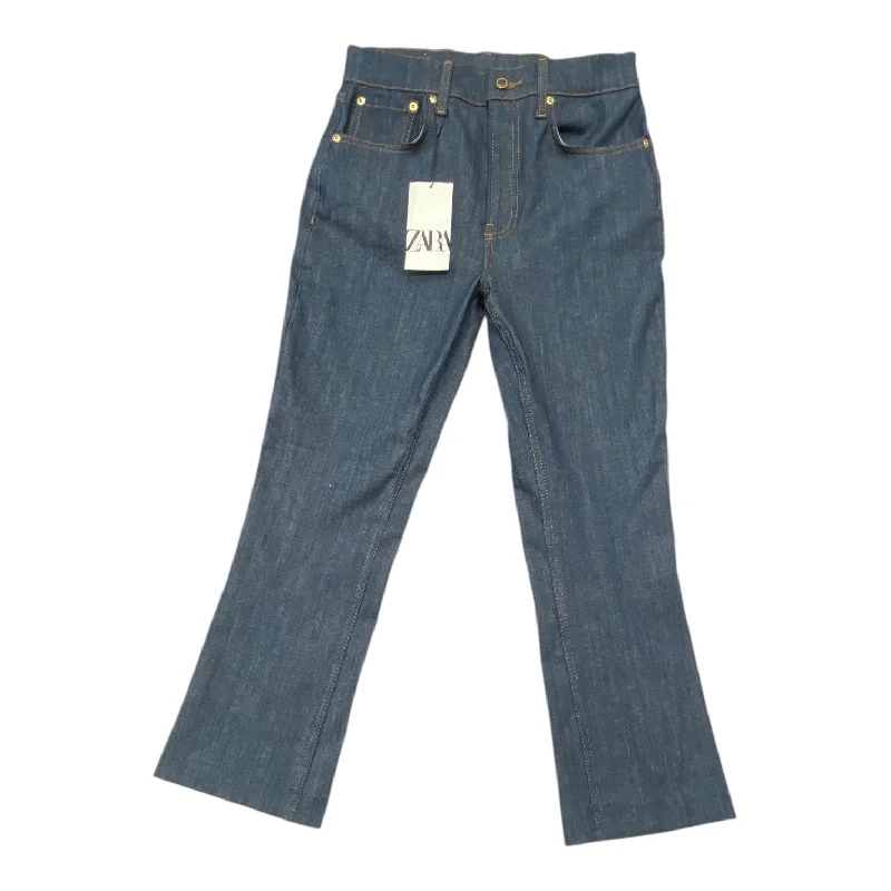 Jeans Boot Cut By Zara In Blue, Size:6 Elegant Men's Formal 