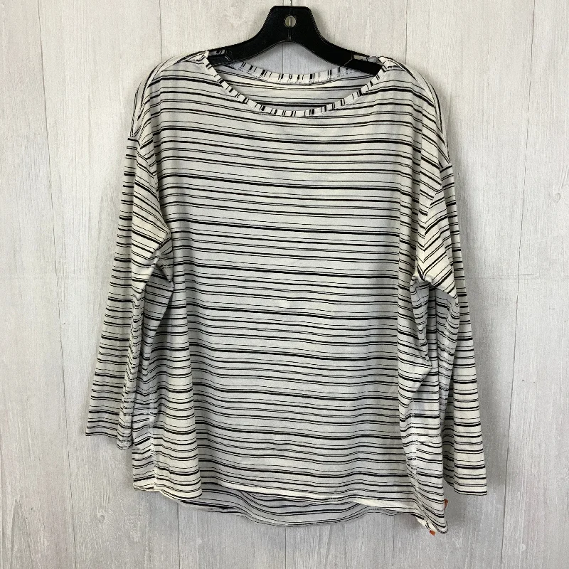 Athletic Top Long Sleeve Collar By Lululemon In Black & White, Size: 20 Dynamic Men's High