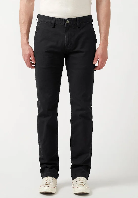 Straight Six Black Men's Carpenter Pants  - BM22945 Elegant Men's Formal 