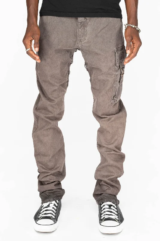 MENS TECHNIQUE CARGO PANTS IN COTTON CHOCOLALE Sporty Men's Athleisure 