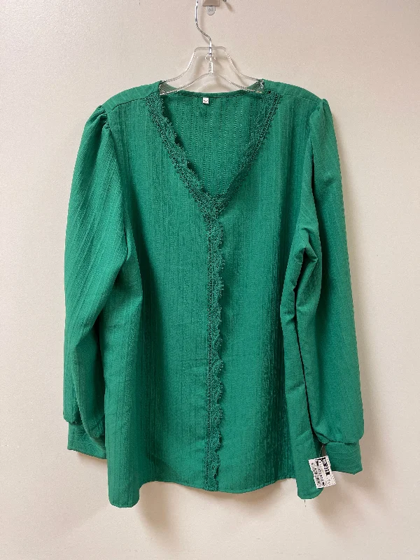 Top Long Sleeve By Clothes Mentor In Green, Size: 2x Bold Men's Animal