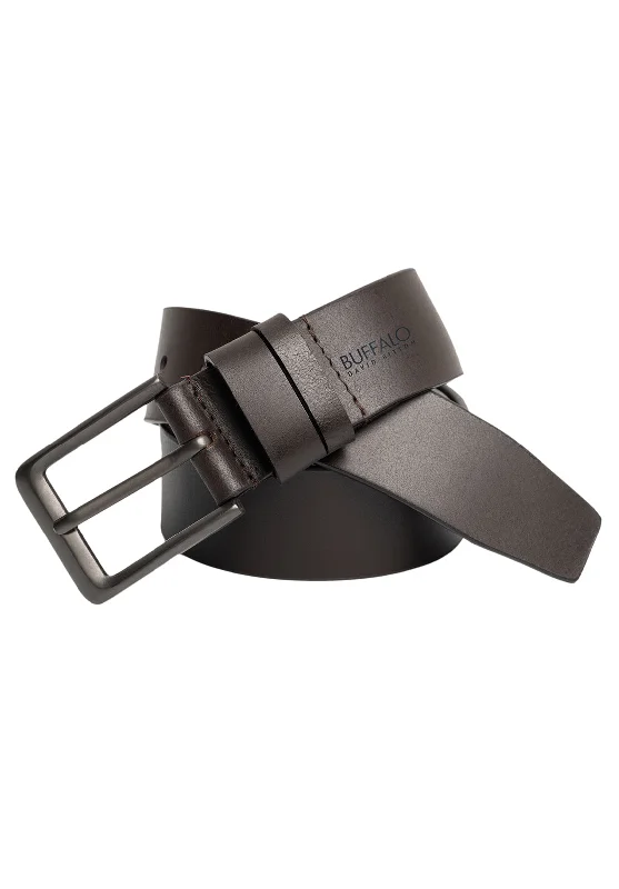 Full Grain Brown Buffalo Leather Belt - BB1003C13 Masculine Men's 