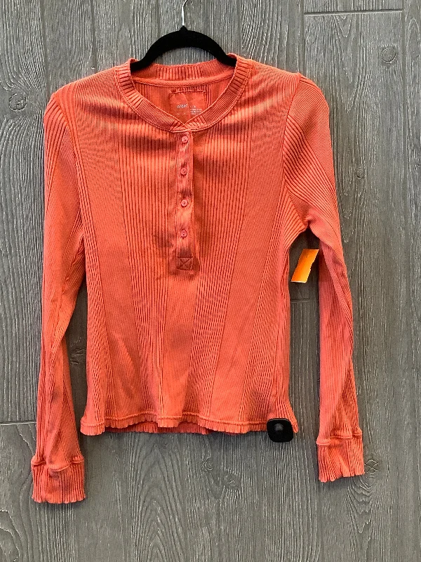 Top Long Sleeve By Aerie In Orange, Size: Xl Earthy Men's Hemp