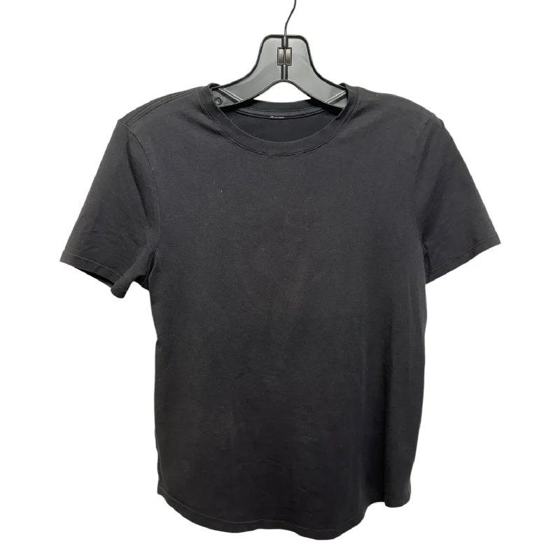 Athletic Top Short Sleeve By Lululemon In Black, Size: S Stylish Men's Tropical 