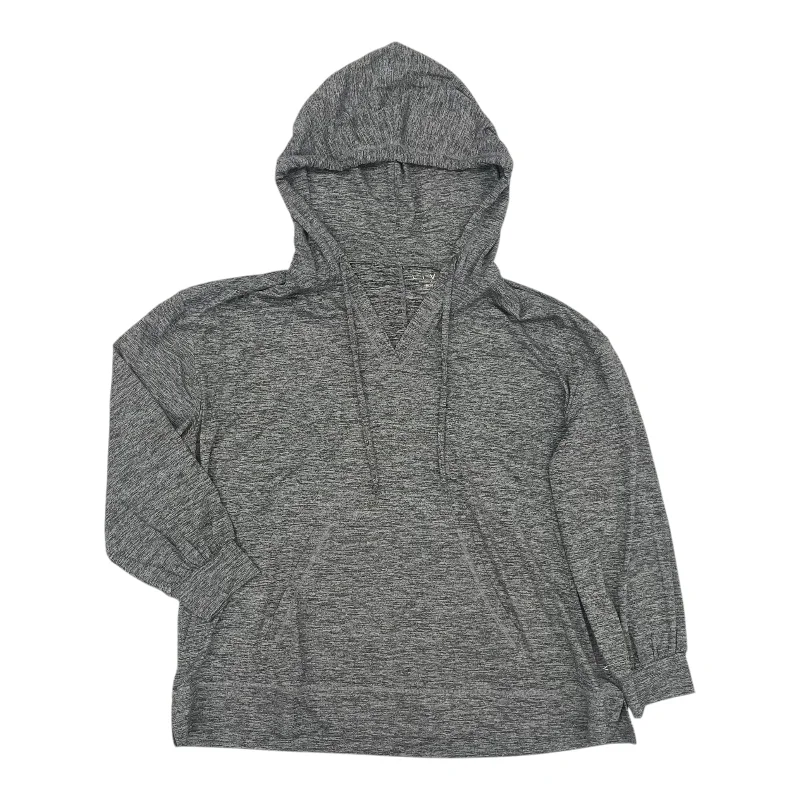 Athletic Top Ls Hoodie By Livi Active In Grey, Size:1X Confident Men's Power