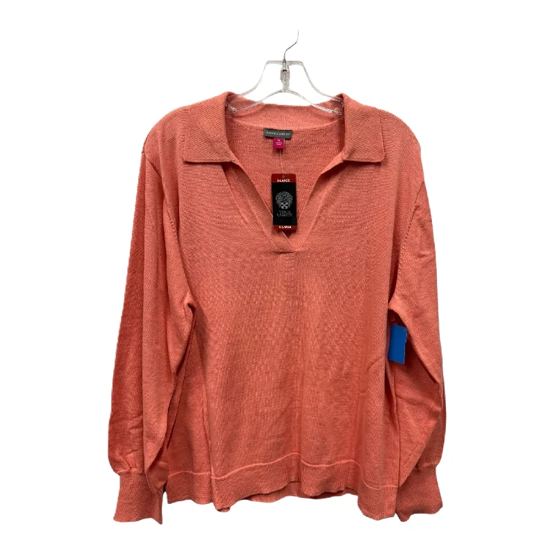 Sweater By Vince Camuto In Orange, Size: Xl Hip Men's Retro