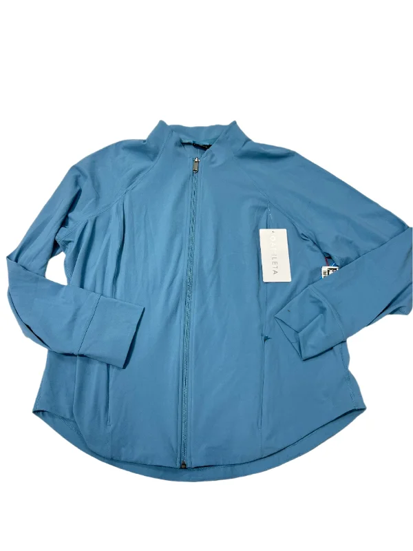 New! Athletic Jacket By Athleta In Blue, Size: 2x Streetwear Style