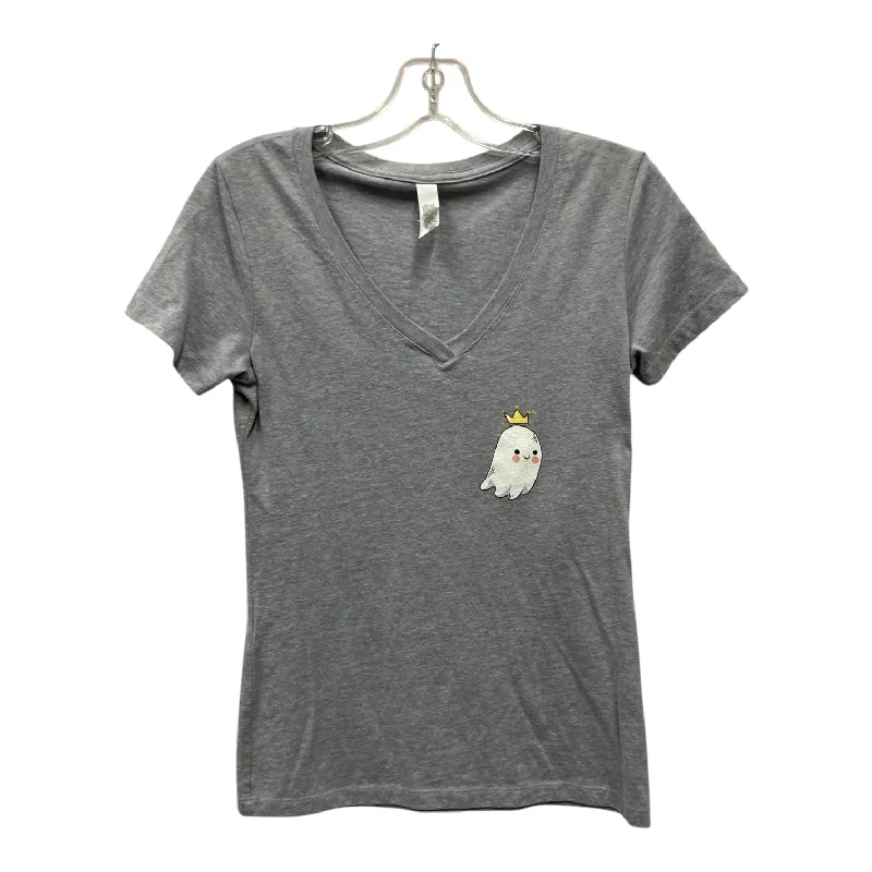 Top Ss By Cme In Grey, Size:M Laid