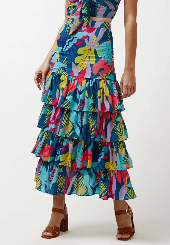 Ruffled & Tiered Milan Skirt - WS0685P Preppy Men's College
