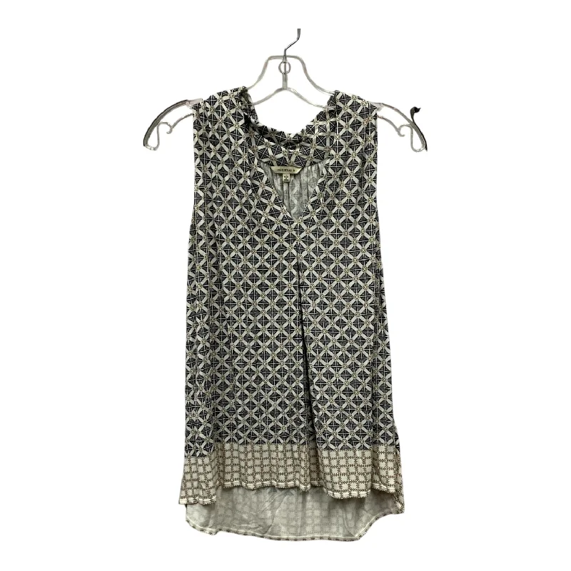 Top Sleeveless By Max Studio In Black & Cream, Size:L Dapper Men's 1920S