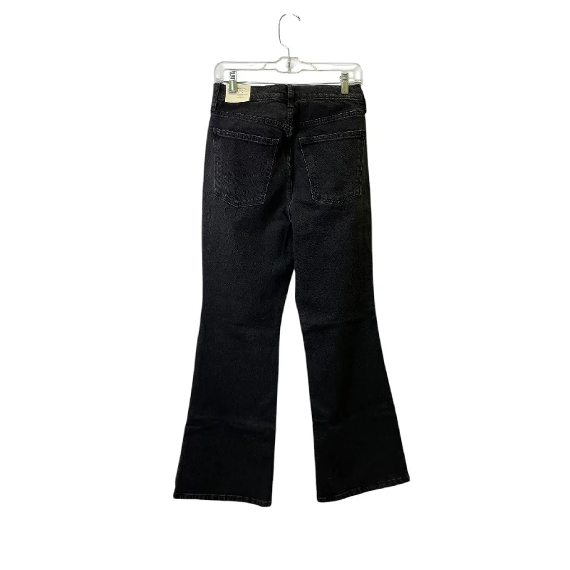 Jeans Flared By Universal Thread In Black Denim, Size:6 Beach
