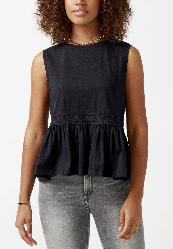 Farren Women’s Peplum Tank Top in Black - KT0029S Classic Men's Pin
