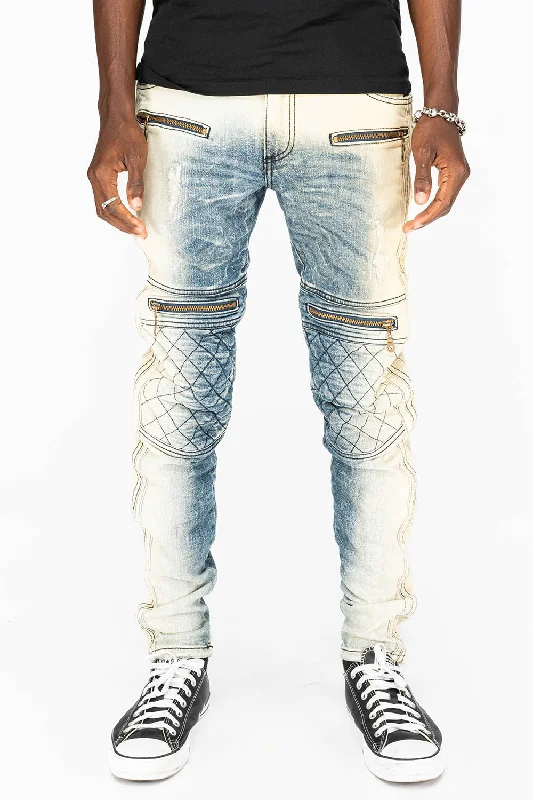 MENS BIKER JEANS IN OCEAN WASH Vintage Men's 1970S Disco