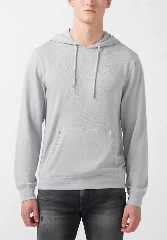Farman Men’s Hoodie Sweatshirt in Light Grey - BM24171 Polished Men's Silk