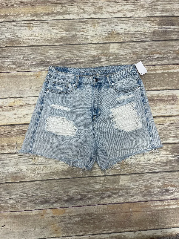 Shorts By American Eagle In Blue Denim, Size: 4 Monochromatic Office Style